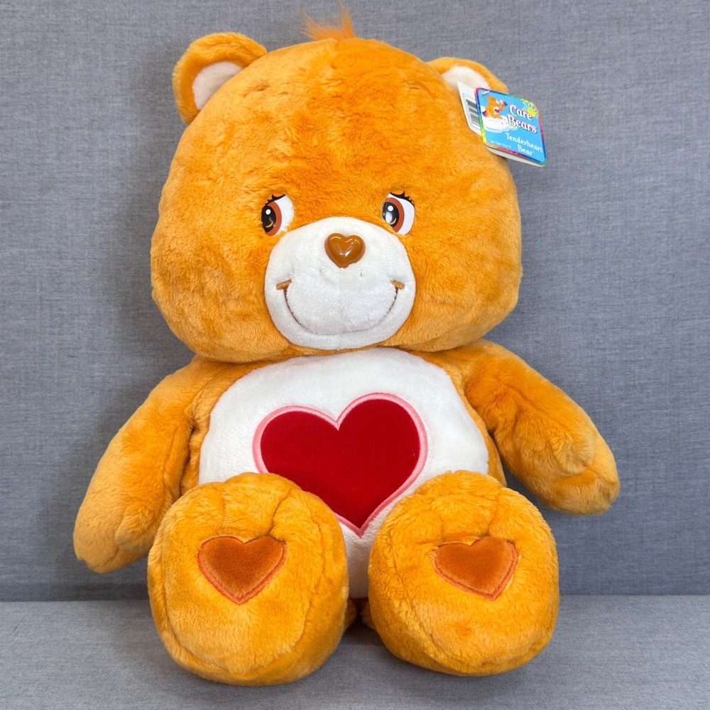 Vintage Jumbo Care Bears Tenderheart Bear 24" Plush 2002 Large Rare Toy w/ Tags